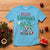 Mele Kalikimaka Santa Climb Palm Tree Hawaiian Christmas T Shirt TS09 Sky - Polynesian Pride