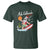 Mele Kalikimaka Surfing Santa Vintage Hawaiian Christmas T Shirt TS09 Dark Forest Green - Polynesian Pride