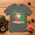 Christmas In Hawaii T Shirt Flamingo Float Xmas Palm Tree Surfboard Cute Santa At Beach TS09 Military Green - Polynesian Pride