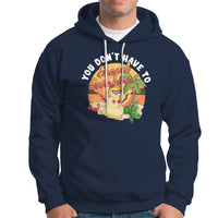 Christmas In Hawaii Hoodie Hawaiian Snowman You Don't Have To Shovel Sunshine TS09 Navy - Polynesian Pride