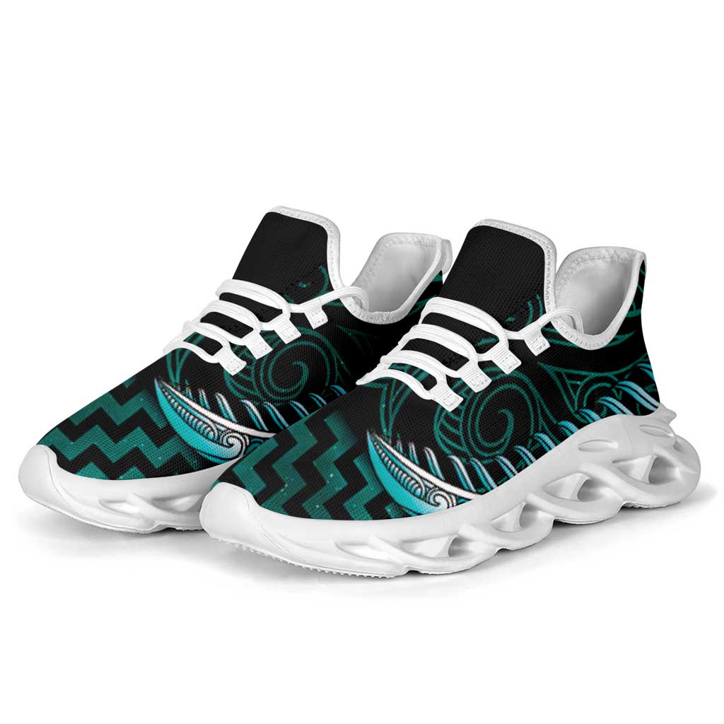 Turquoise Matariki New Zealand Clunky Sneakers Maori Poutama Galaxy Vibes