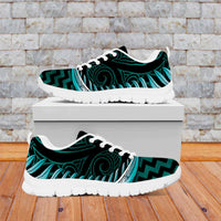 Turquoise Matariki New Zealand Sneakers Maori Poutama Galaxy Vibes LT14 Turquoise - Polynesian Pride