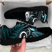 Turquoise New Zealand Sneakers Aotearoa Silver Fern With Manaia Maori Unique