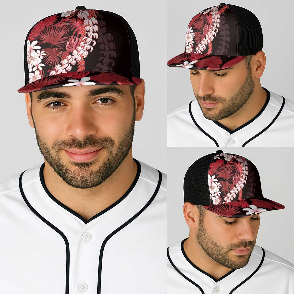 Ulaula Aloha Hawaii Lei Baseball Net Cap Tropical Flowers Elegant Vibe - Polynesian Pride