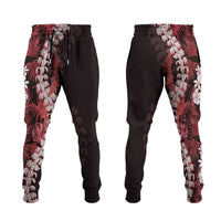 Ulaula Aloha Hawaii Lei Jogger Pants Tropical Flowers Elegant Vibe - Polynesian Pride