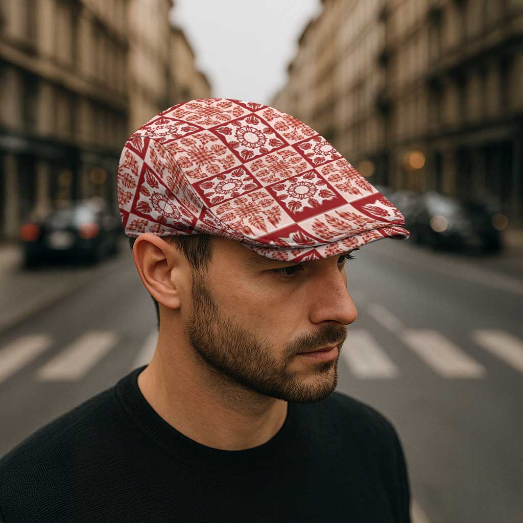 Ulaula Palaka Quilt Hawaii Jeff Hat Hawaiian Tropical Monstera Sea Turtle