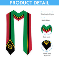 Vanuatu Graduation Stole Flag Style
