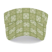 Vesuvian Green Palaka Quilt Hawaii Sun Visor Cap Traditional Hawaii-plaid Pattern