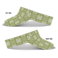 Vesuvian Green Palaka Quilt Hawaii Sun Visor Cap Traditional Hawaii-plaid Pattern