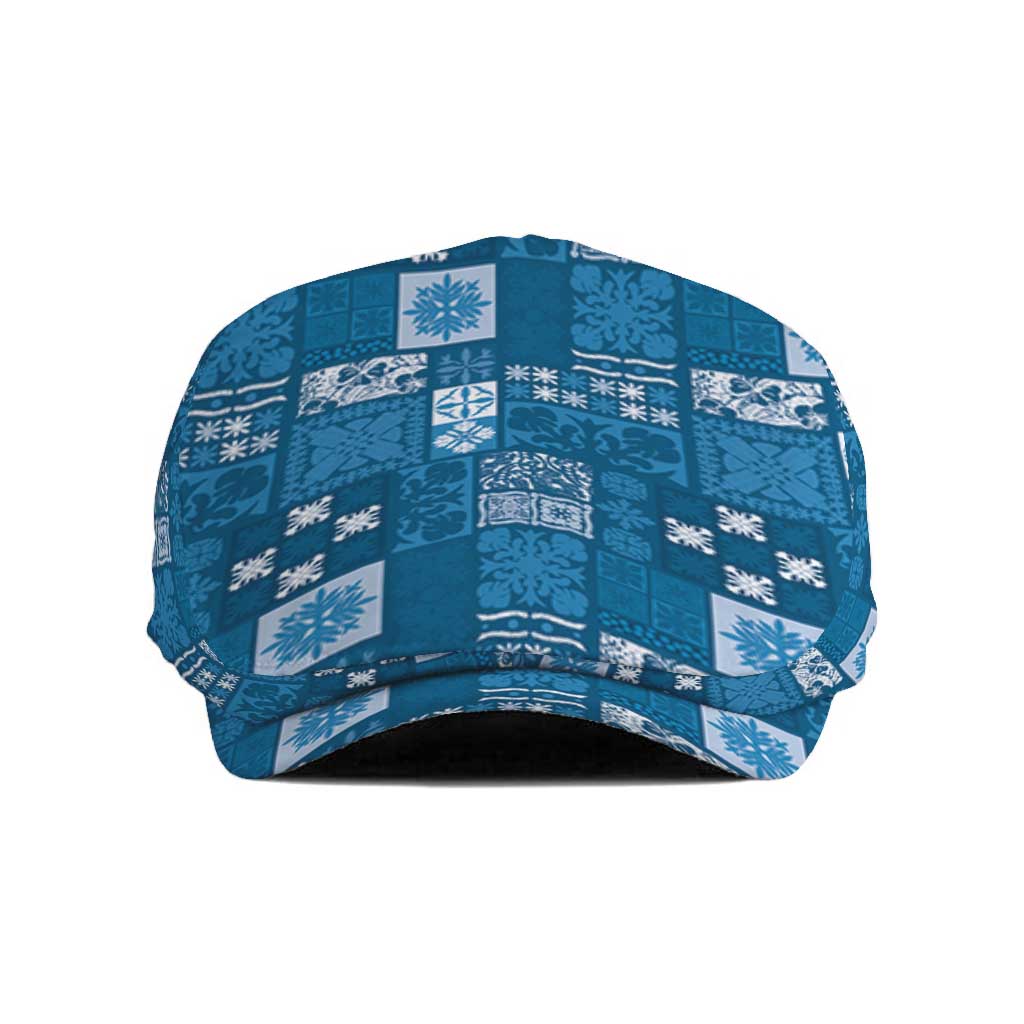 Vintage Hawaiian Quilting Patterns Jeff Hat Blue Style Tribal Fabric Patchwork - Polynesian Pride