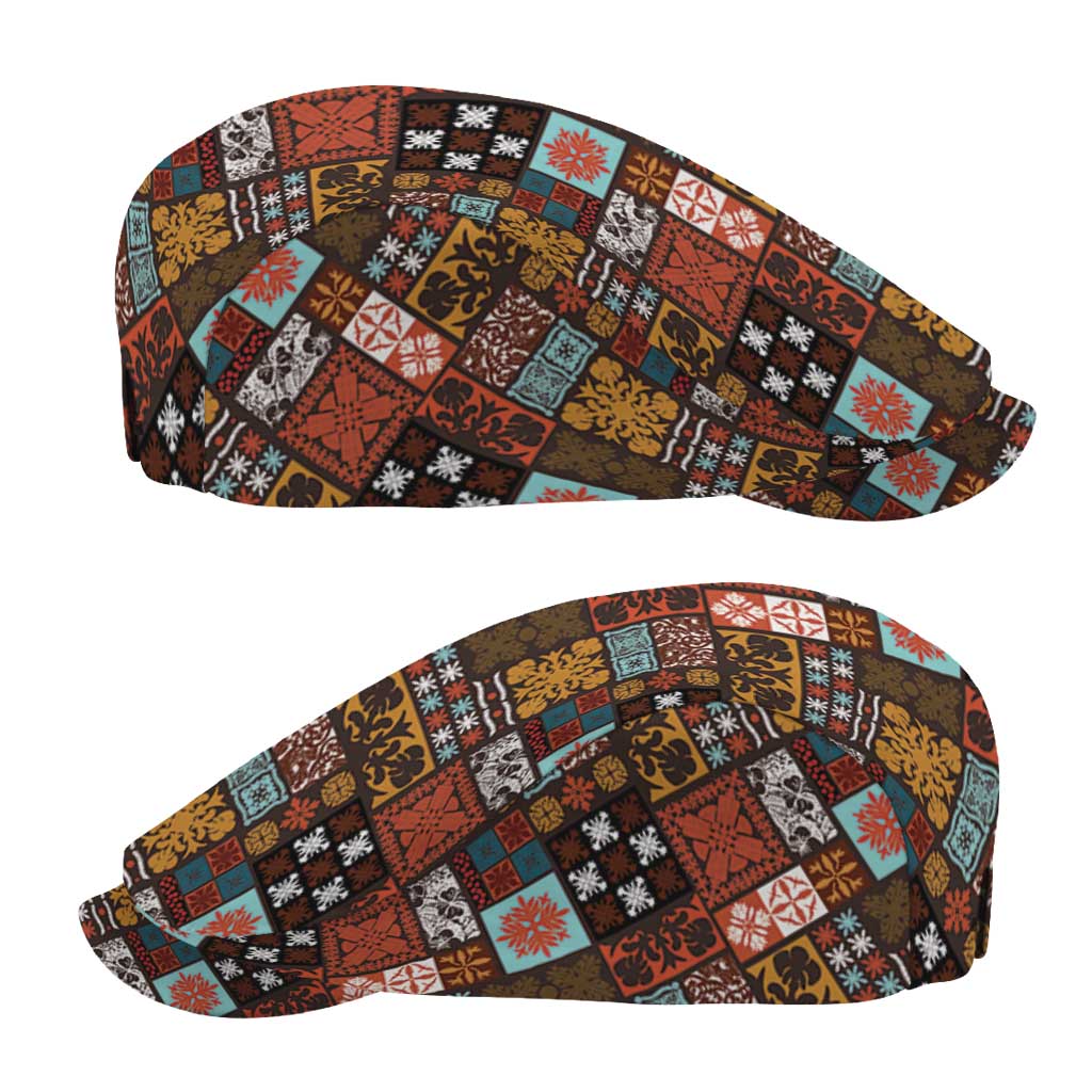 Vintage Hawaiian Quilting Patterns Jeff Hat Brown Style Tribal Fabric Patchwork - Polynesian Pride
