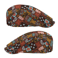 Vintage Hawaiian Quilting Patterns Jeff Hat Brown Style Tribal Fabric Patchwork - Polynesian Pride