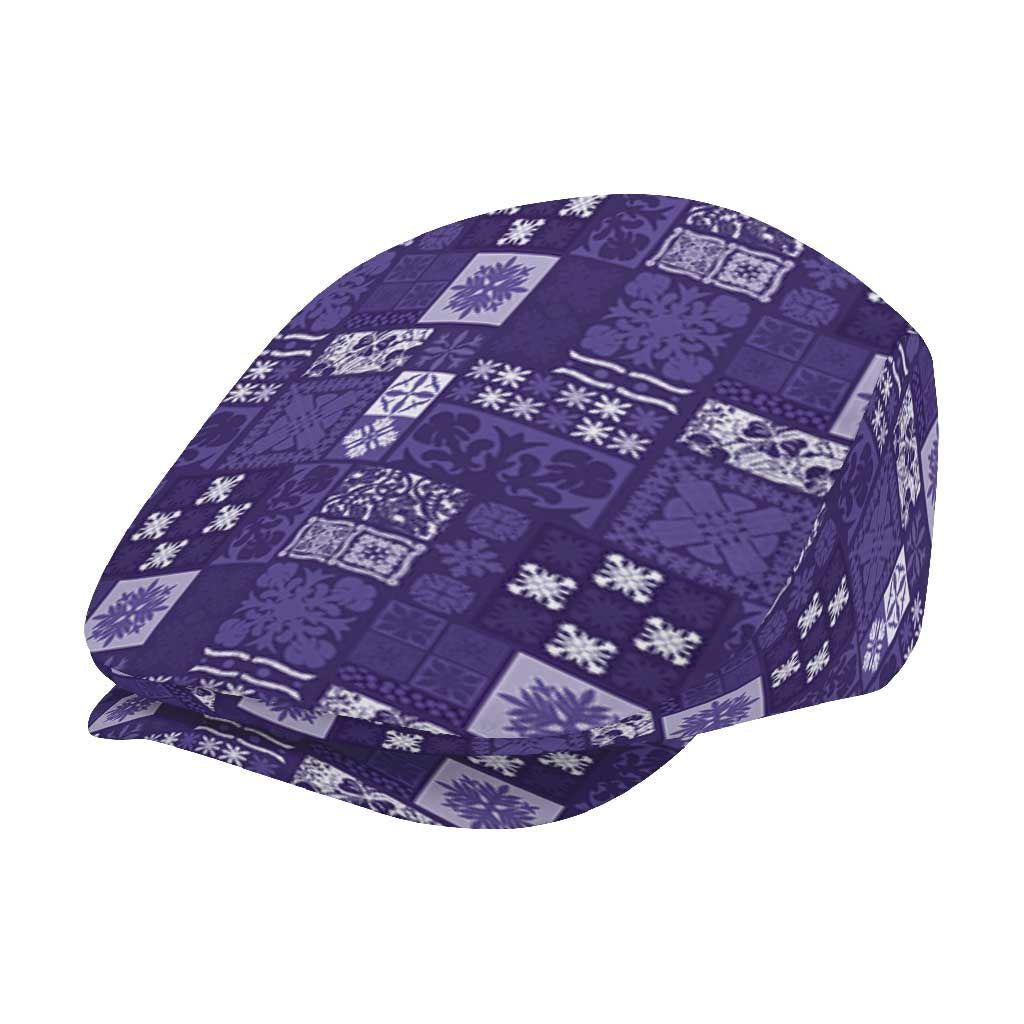 Vintage Hawaiian Quilting Patterns Jeff Hat Purple Style Tribal Fabric Patchwork - Polynesian Pride