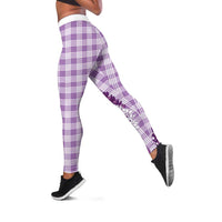 Violet Hawaii Palaka Leggings Hawaiian Honohono Lei