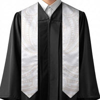 White Sunday Lotu Tamaiti Graduation Stole Polynesian Wave Pastel Nude LT9 - Polynesian Pride