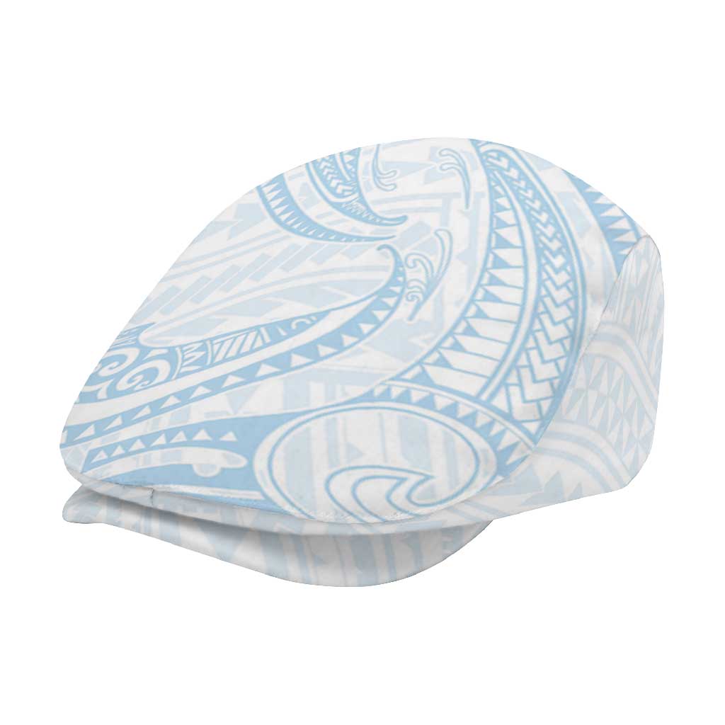 White Sunday Lotu Tamaiti Jeff Hat Polynesian Wave Pastel Sky Blue - Polynesian Pride