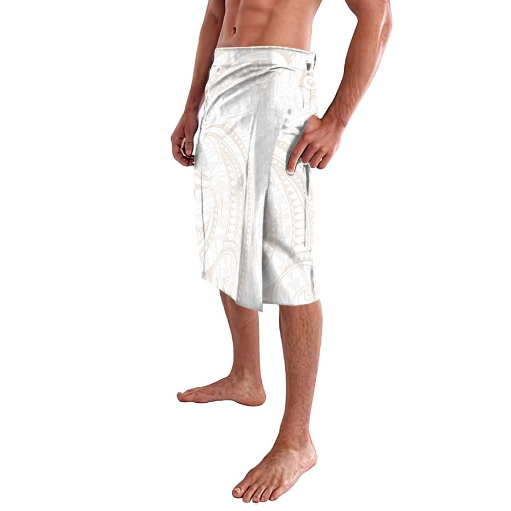 White Sunday Lotu Tamaiti Lavalava Polynesian Wave Pastel Nude - Polynesian Pride