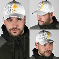 White Tropical Plumeria With Galaxy Polynesian Art Classic Cap LT14