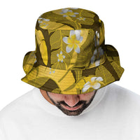 Yellow Banana Leaf Hawaii Bucket Hat Lau Maia Plumeria Tropical Summer Vibes LT14 - Polynesian Pride