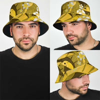 Yellow Banana Leaf Hawaii Bucket Hat Lau Maia Plumeria Tropical Summer Vibes LT14 - Polynesian Pride
