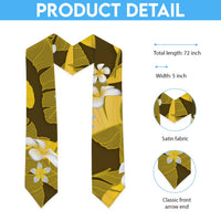 Yellow Banana Leaf Hawaii Graduation Stole Lau Maia Plumeria Tropical Summer Vibes LT14 - Polynesian Pride