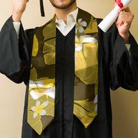 Yellow Banana Leaf Hawaii Graduation Stole Lau Maia Plumeria Tropical Summer Vibes LT14 - Polynesian Pride