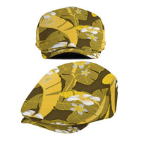 Yellow Banana Leaf Hawaii Jeff Hat Lau Maia Plumeria Tropical Summer Vibes LT14 - Polynesian Pride