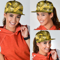 Yellow Banana Leaf Hawaii Snapback Cap Lau Maia Plumeria Tropical Summer Vibes LT14 - Polynesian Pride