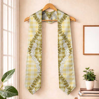 Yellow Hawaii Palaka Graduation Stole Hawaiian Honohono Lei