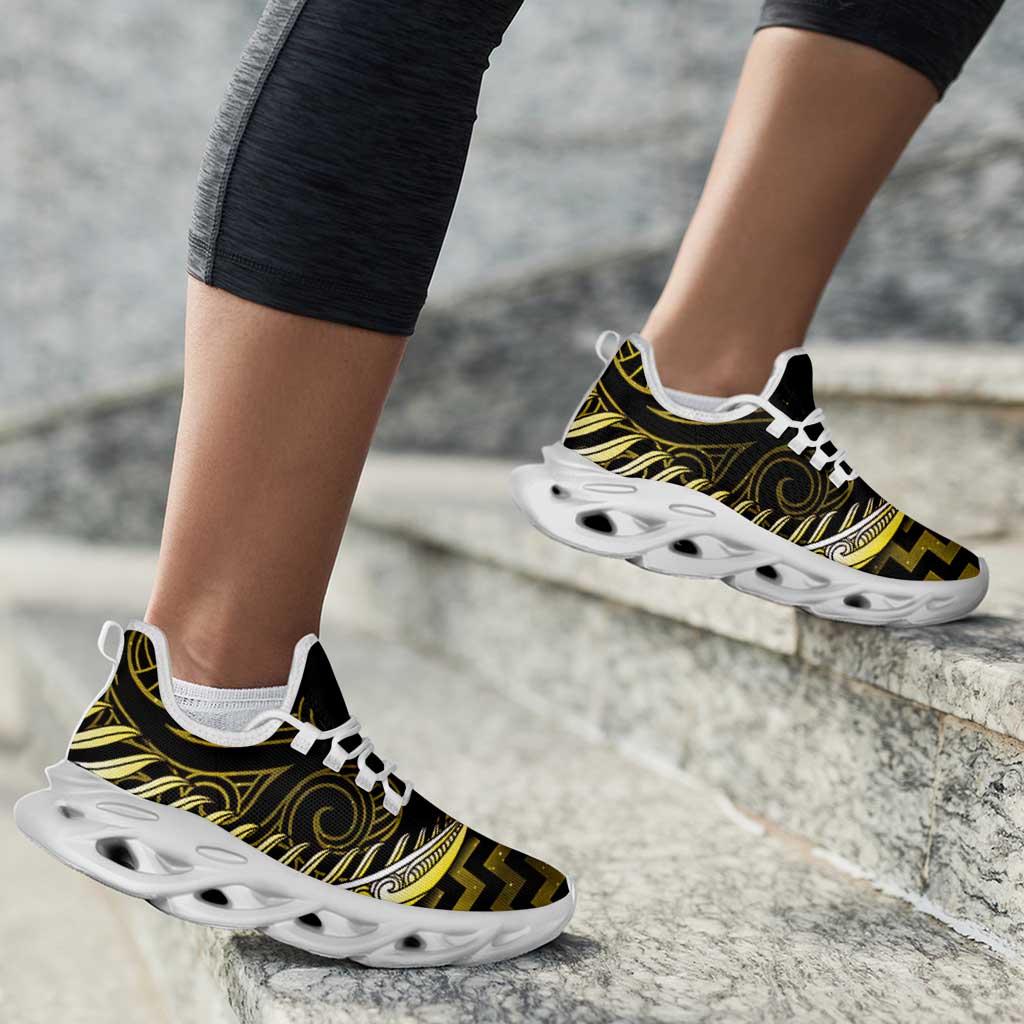 Yellow Matariki New Zealand Clunky Sneakers Maori Poutama Galaxy Vibes