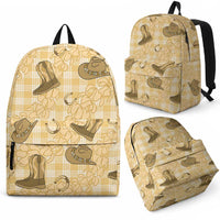 Yellow Palaka Hawaii Cowboy Backpack Puakenikeni Lei Paniolo Papale Seamless Vibes LT14 - Polynesian Pride