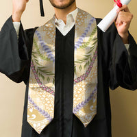Yellow Palaka Hawaii Leis Graduation Stole Hawaiian-plaid Elegant Tropical Vibes LT14