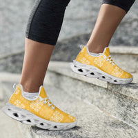 Yellow Palaka Quilt Hawaii Clunky Sneakers Traditional Hawaii-plaid Pattern - Polynesian Pride