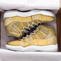 Yellow Palaka Quilt Hawaii Sneakers J11 Traditional Hawaii-plaid Pattern LT14 - Polynesian Pride