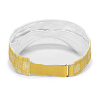 Yellow Palaka Quilt Hawaii Sun Visor Cap Traditional Hawaii-plaid Pattern