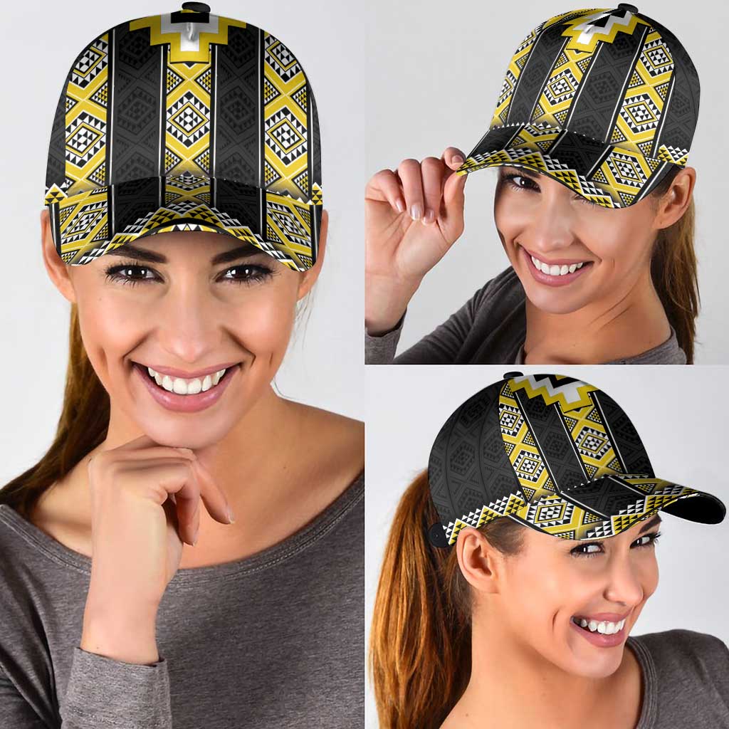 Yellow Taniko Aotearoa Classic Cap Niho Taniwha Mix Poutama LT14