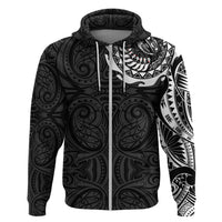 New Zealand Rugby Hoodie - Maori Tattoo Pullover All Black