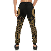 Pohnpei Tribal Sweatpant - Black Gold - Polynesian Pride