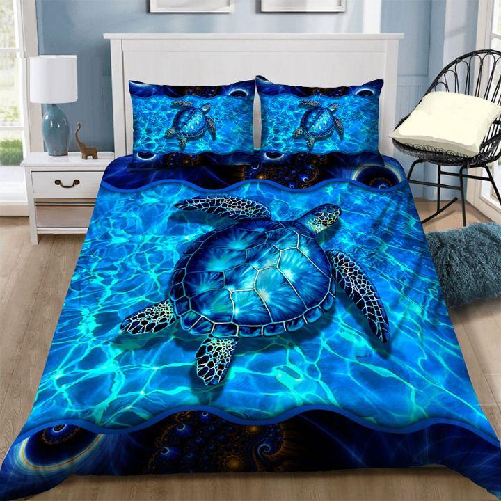 Hawaii Sea Turtle Bedding Set - Mysterious Ocean Blue - Polynesian Pride