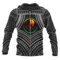 YAP Polynesian Zip up Hoodie Yap Flag Reggae Color Unisex Reggae - Polynesian Pride