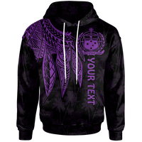 Samoa Custom Hoodie Polynesian Wings (Purple) Unisex Purple - Polynesian Pride