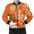 Custom American Samoa Personalised Men's Bomber Jacket - American Samoa Spirit Orange - Polynesian Pride