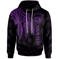 Polynesian Hawaii Custom Hoodie Polynesian Wings (Purple) Unisex Purple - Polynesian Pride