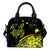 Hawaii Map Plumeria Polynesian Yellow Turtle Shoulder Handbag One Size Yellow - Polynesian Pride