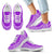 American Samoa Wave Sneakers White Purple Color Kid's Sneakers - White - American Samoa White - Polynesian Pride