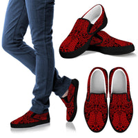Polynesian Slip Ons Red Women's Slip Ons Black - Polynesian Pride