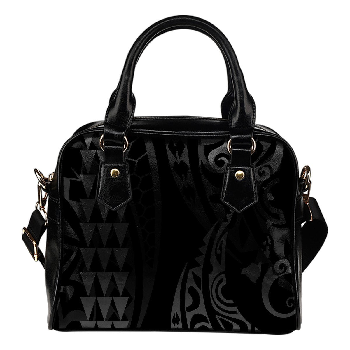 Hawaii Kakau Gray Polynesian Shoulder Handbag One Size Gray - Polynesian Pride