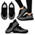 American Samoa Wave Sneakers Black White Color Women's Sneakers - Black - American Samoa Black - Polynesian Pride