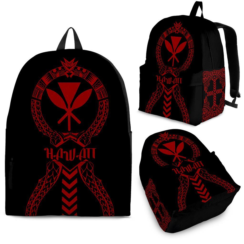 Kanaka Maoli Backpack - Polynesian Tribal One Style Red - Polynesian Pride