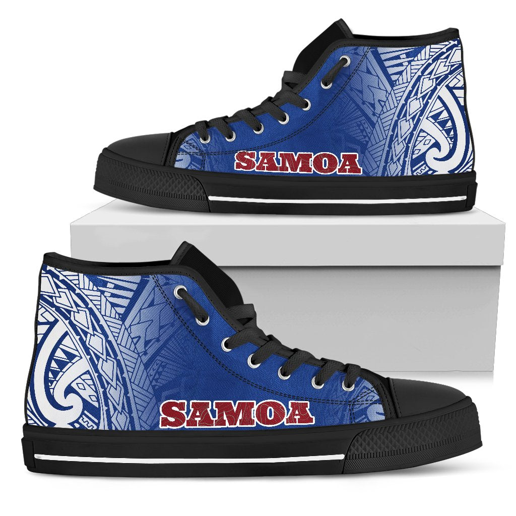 Samoa High Top Shoes - Polynesian Fog Blue - Polynesian Pride